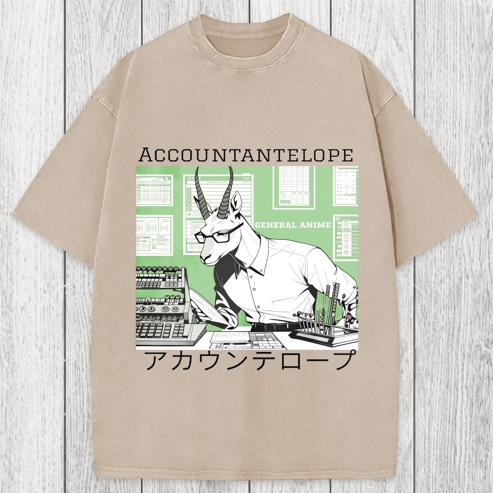 Tokyosol Accountant Antelope Washed T-Shirt
