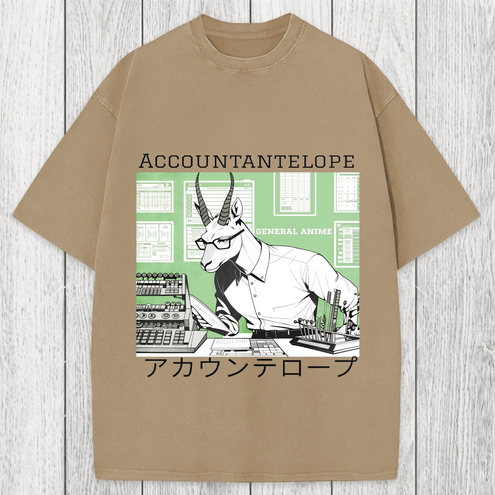 Tokyosol Accountant Antelope Washed T-Shirt