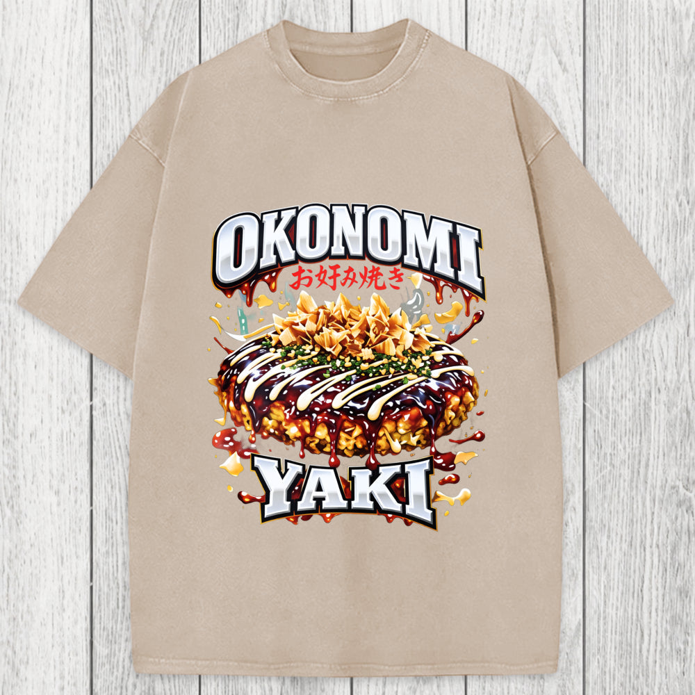 Tokyosol Ironic Okonomiyaki Meme Washed T-Shirt