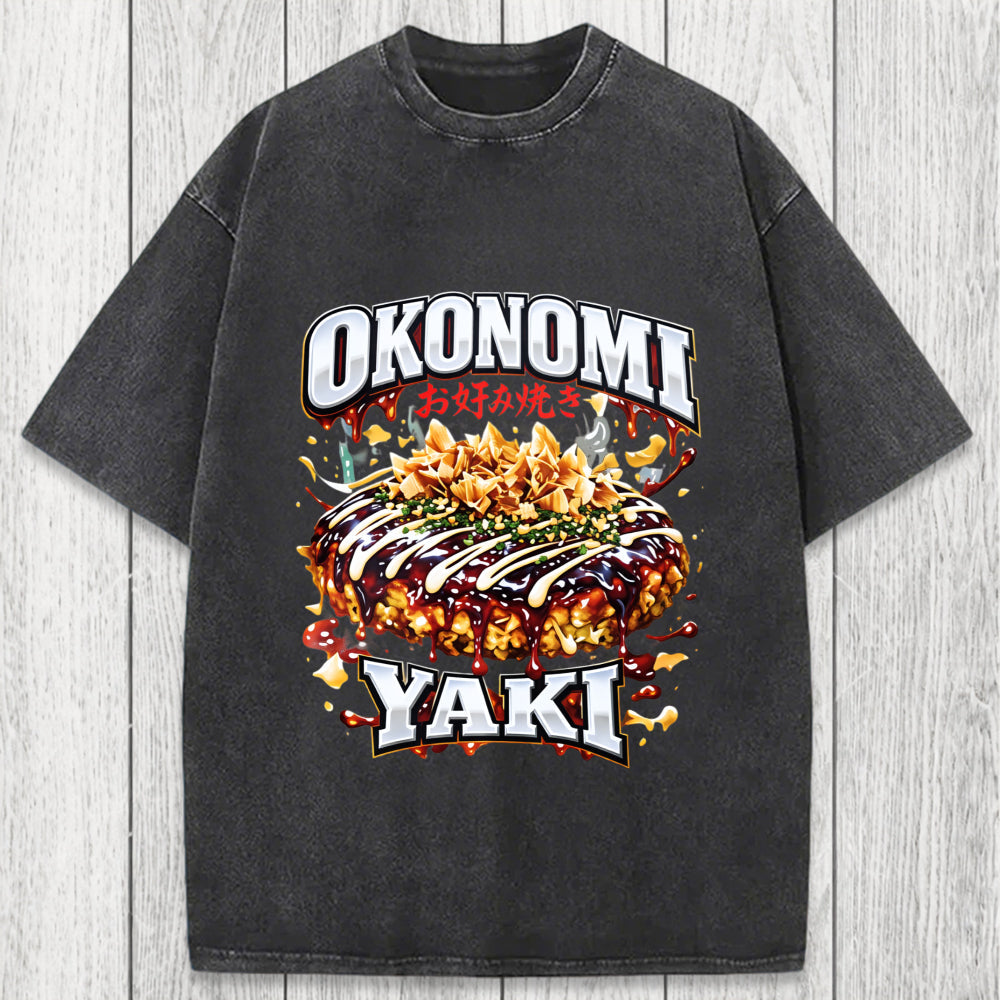 Tokyosol Ironic Okonomiyaki Meme Washed T-Shirt