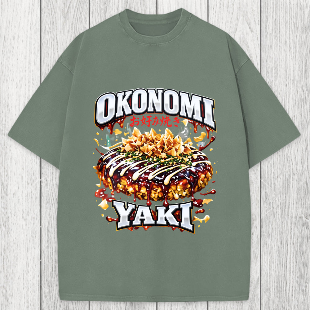 Tokyosol Ironic Okonomiyaki Meme Washed T-Shirt