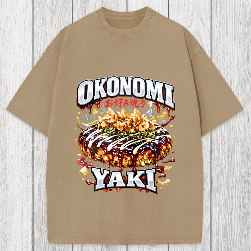 Tokyosol Ironic Okonomiyaki Meme Washed T-Shirt