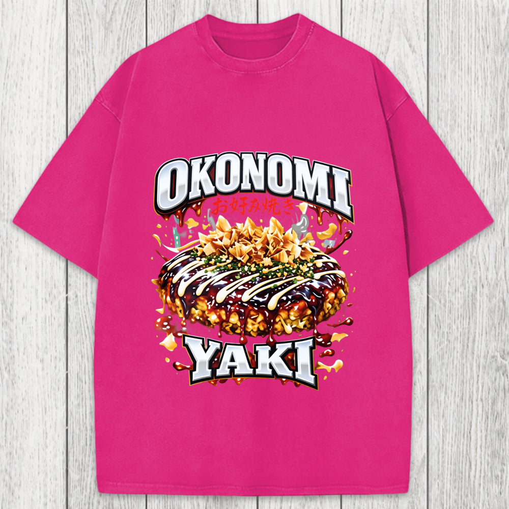 Tokyosol Ironic Okonomiyaki Meme Washed T-Shirt