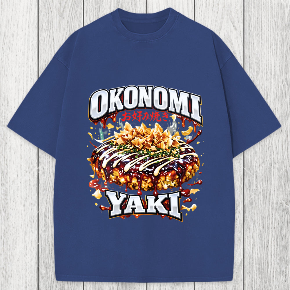Tokyosol Ironic Okonomiyaki Meme Washed T-Shirt