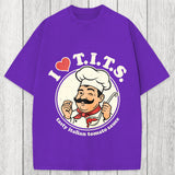 Tokyosol I Love TITS Tasty Italian Tomato Sauce Washed T-Shirt