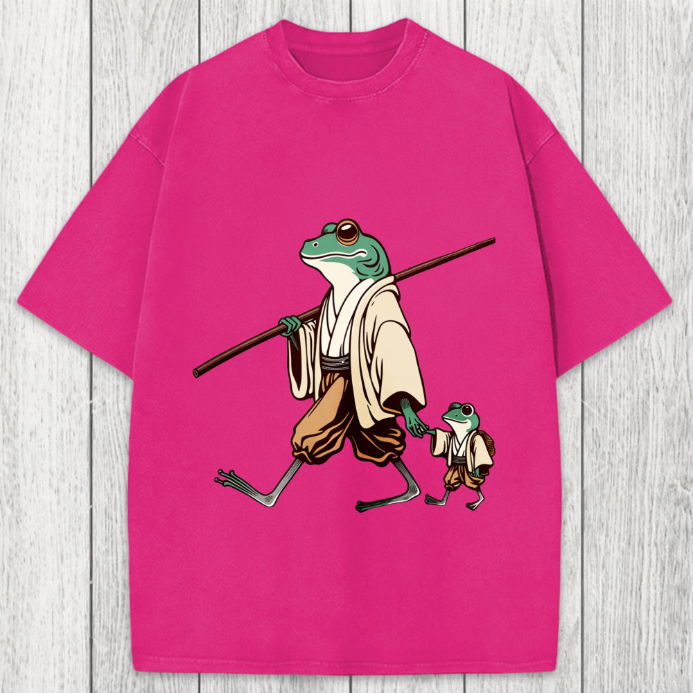 Tokyosol Big Hand Holding Little Hand Washed T-Shirt
