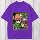 Tokyosol Rapper Cat Washed T-Shirt