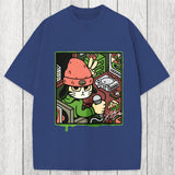 Tokyosol Rapper Cat Washed T-Shirt
