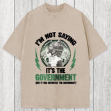 Tokyosol Government Conspiracy Cat Washed T-Shirt