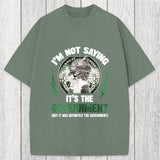 Tokyosol Government Conspiracy Cat Washed T-Shirt