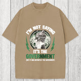 Tokyosol Government Conspiracy Cat Washed T-Shirt