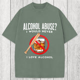 Tokyosol Alcohol Abuser Funny Washed T-Shirt