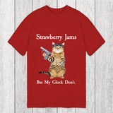 Tokyosol Strawberry Jams But My Glock Don't Funny Cat Classic T-Shirt