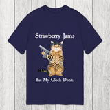 Tokyosol Strawberry Jams But My Glock Don't Funny Cat Classic T-Shirt