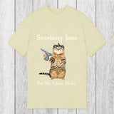 Tokyosol Strawberry Jams But My Glock Don't Funny Cat Classic T-Shirt