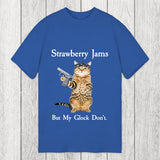 Tokyosol Strawberry Jams But My Glock Don't Funny Cat Classic T-Shirt