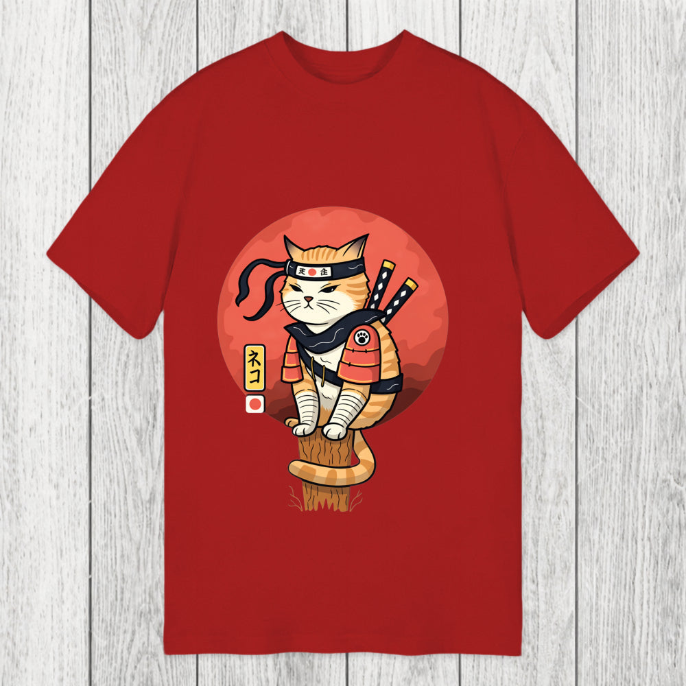 Tokyosol Bloodmoon Samurai Cat Classic T-Shirt