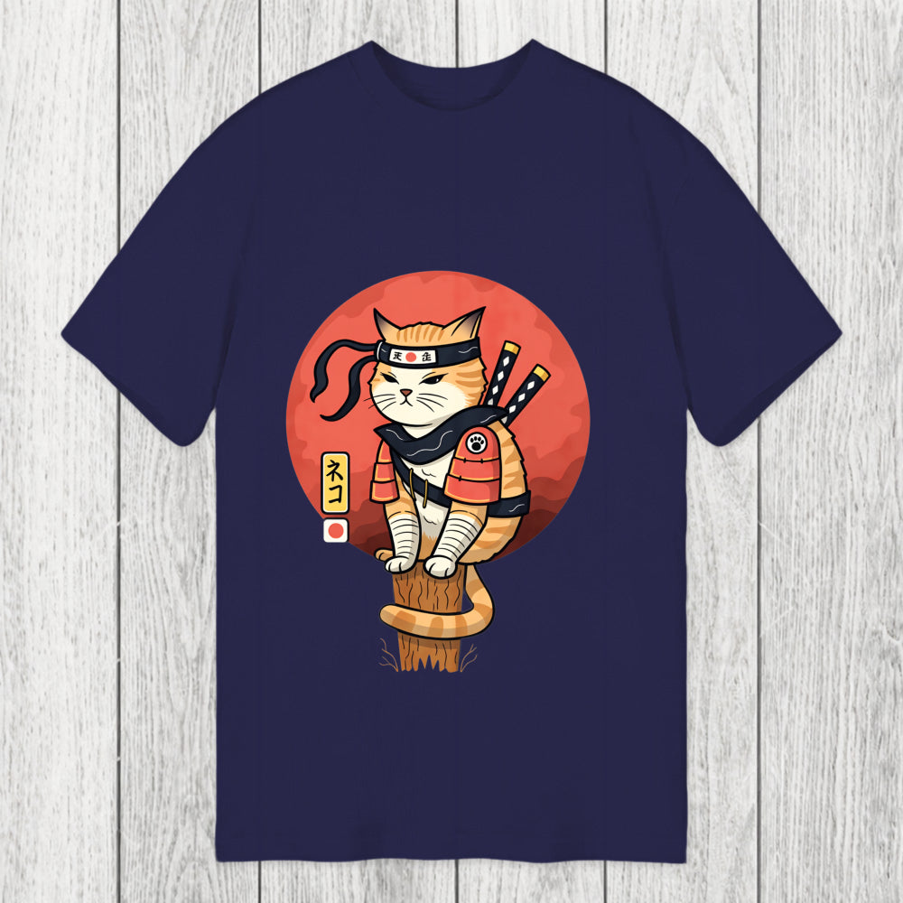 Tokyosol Bloodmoon Samurai Cat Classic T-Shirt