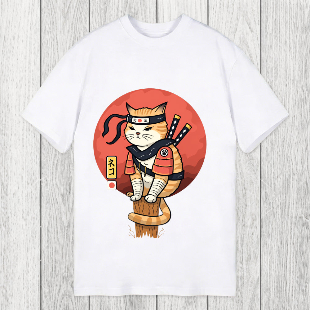 Tokyosol Bloodmoon Samurai Cat Classic T-Shirt