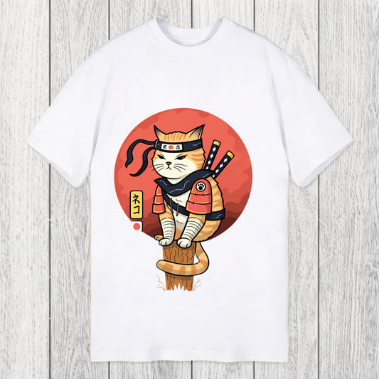 Tokyosol Bloodmoon Samurai Cat Classic T-Shirt