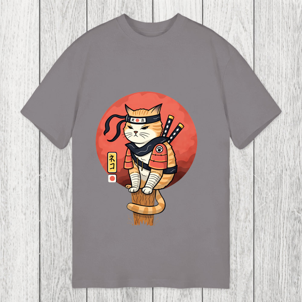 Tokyosol Bloodmoon Samurai Cat Classic T-Shirt