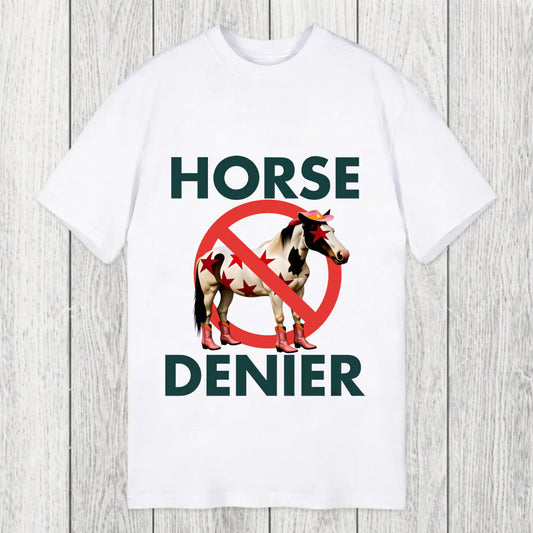 Tokyosol Funny Star-Spangled Cowboy Horse Denier Classic T-Shirt