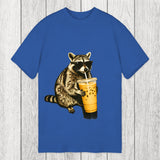 Tokyosol Racoon with a Ice Coffee Classic T-Shirt