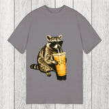 Tokyosol Racoon with a Ice Coffee Classic T-Shirt