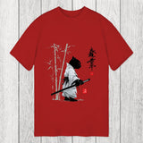 Tokyosol Samurai Cat Japanese Kanji Classic T-Shirt