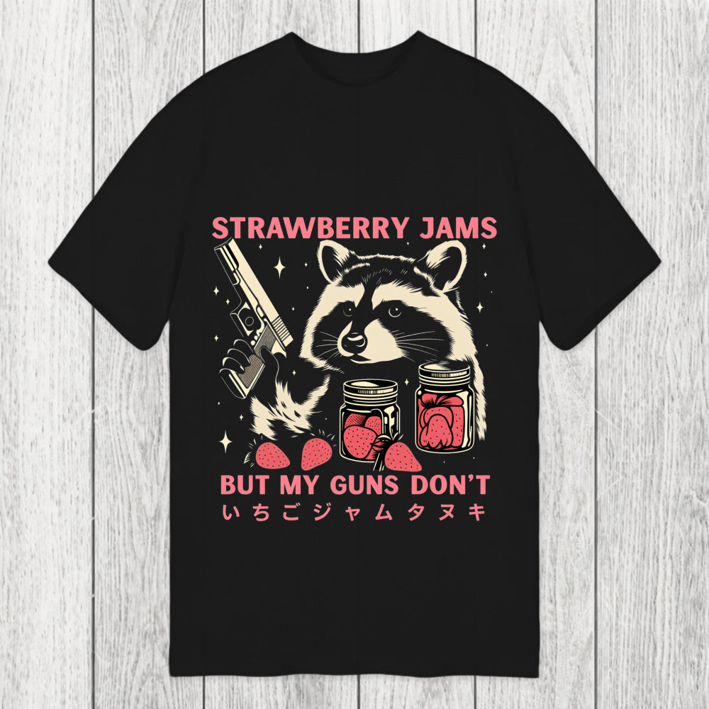 Tokyosol Strawberry Jams Funny Raccoon Classic T-Shirt