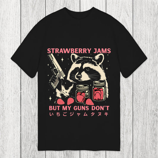Tokyosol Strawberry Jams Funny Raccoon Classic T-Shirt