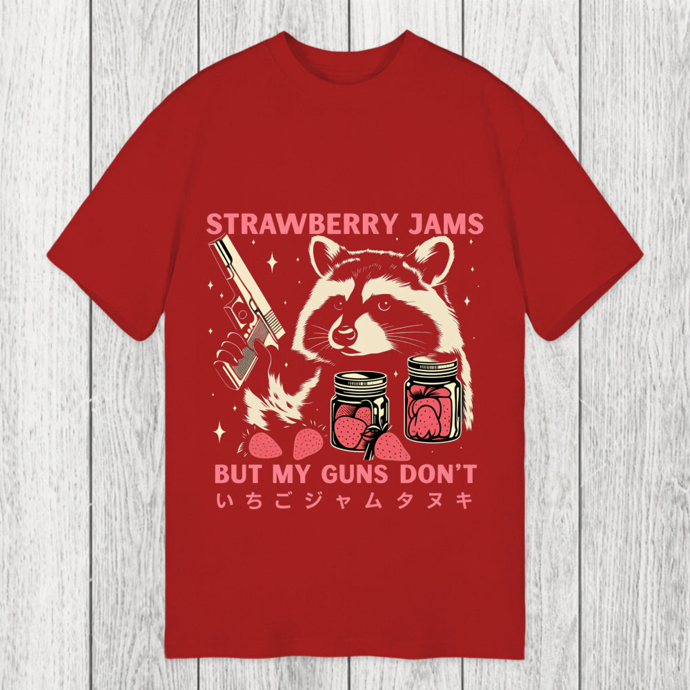 Tokyosol Strawberry Jams Funny Raccoon Classic T-Shirt