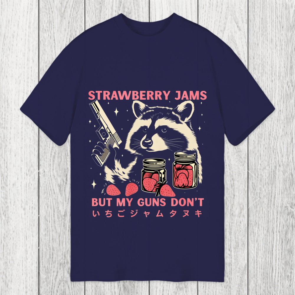Tokyosol Strawberry Jams Funny Raccoon Classic T-Shirt