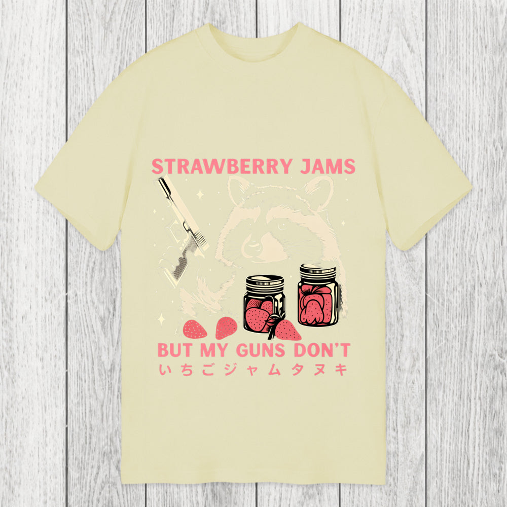 Tokyosol Strawberry Jams Funny Raccoon Classic T-Shirt