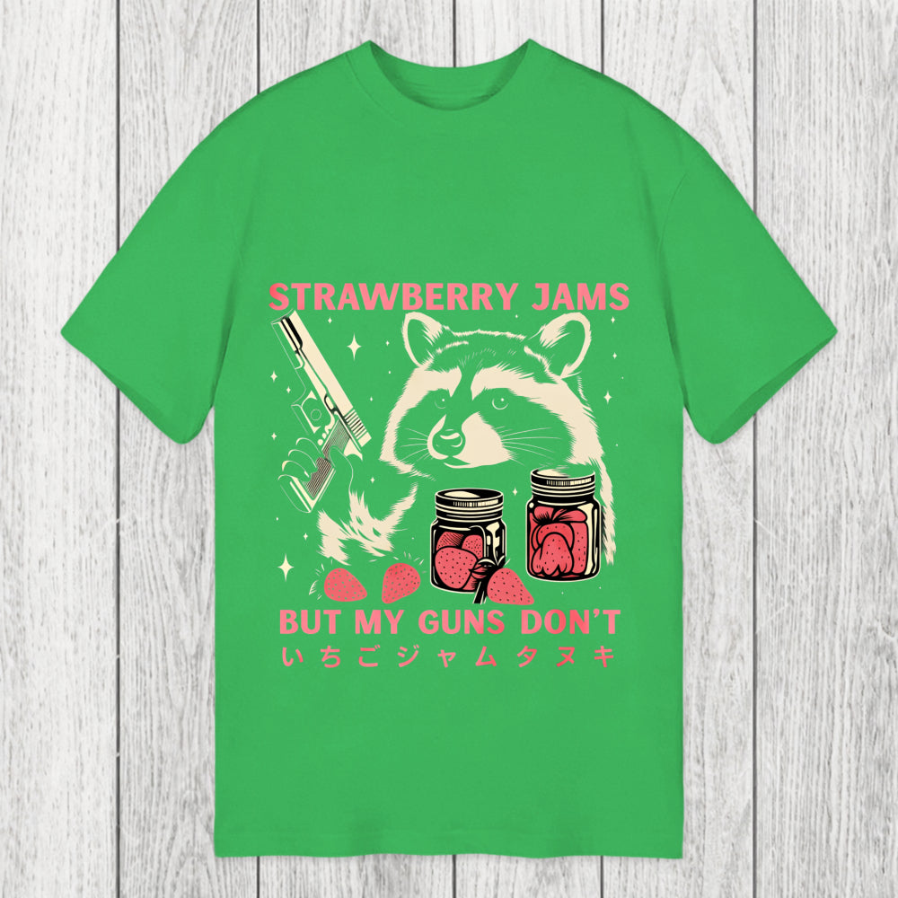 Tokyosol Strawberry Jams Funny Raccoon Classic T-Shirt
