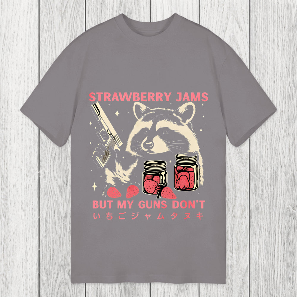 Tokyosol Strawberry Jams Funny Raccoon Classic T-Shirt