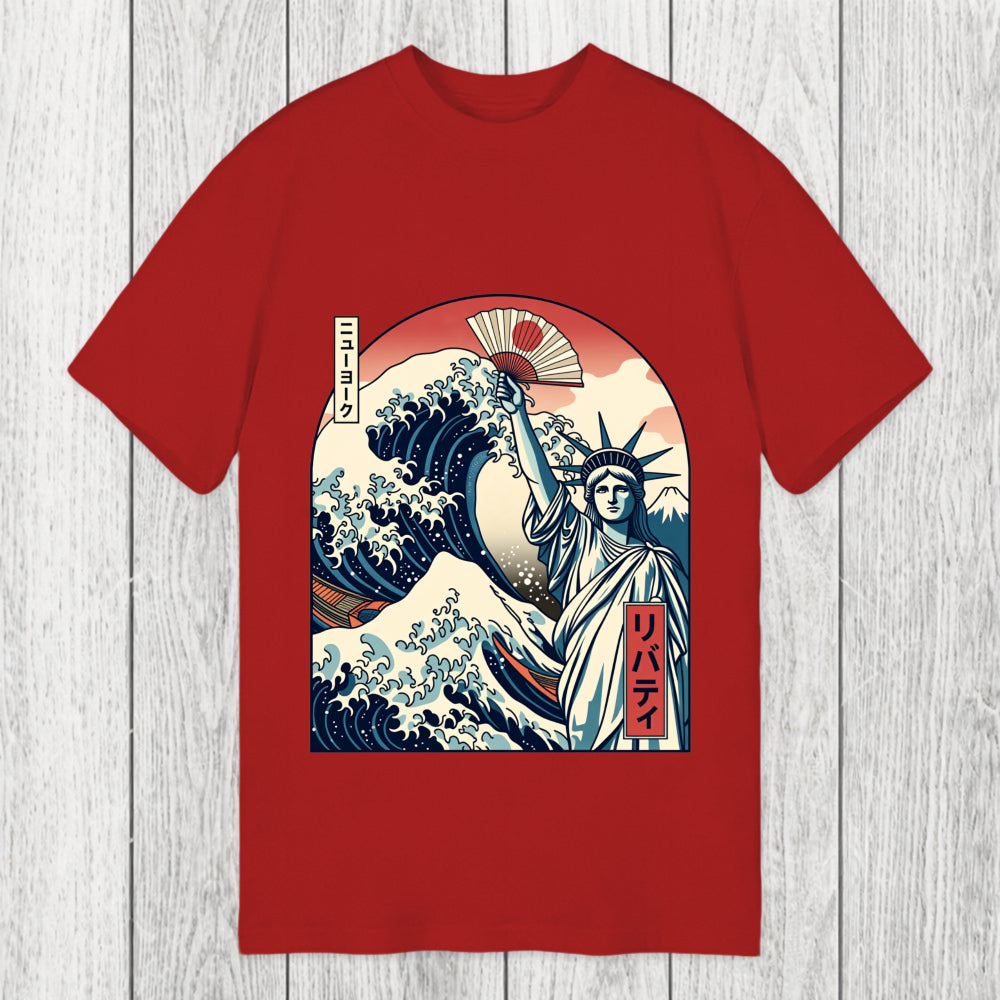 Tokyosol Ukiyo-e Statue Of Liberty Classic T-Shirt