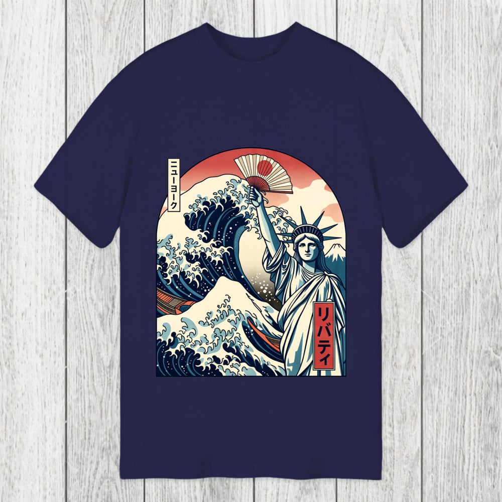 Tokyosol Ukiyo-e Statue Of Liberty Classic T-Shirt