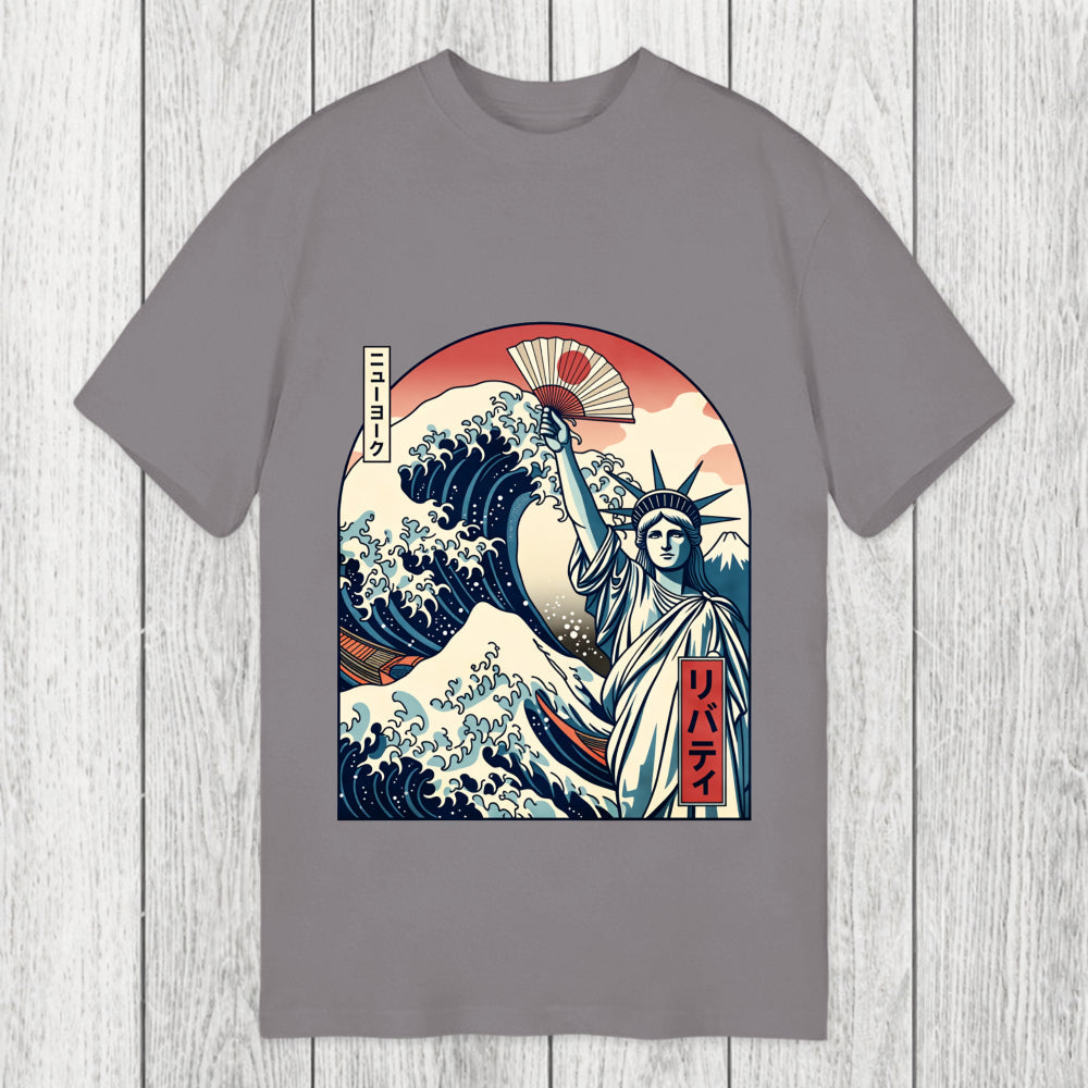 Tokyosol Ukiyo-e Statue Of Liberty Classic T-Shirt