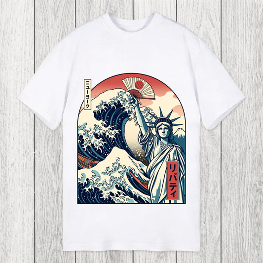 Tokyosol Ukiyo-e Statue Of Liberty Classic T-Shirt