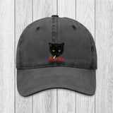 Tokyosol Smoking Black Cat Vintage Washed Cap