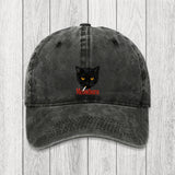 Tokyosol Smoking Black Cat Vintage Washed Cap