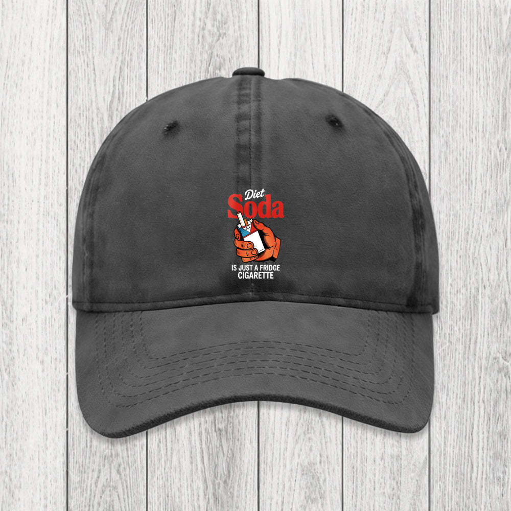 Tokyosol Diet Soda Is Just A Fridge Cigarette Funny Washed Cap
