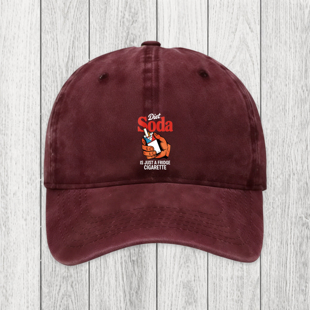Tokyosol Diet Soda Is Just A Fridge Cigarette Funny Washed Cap