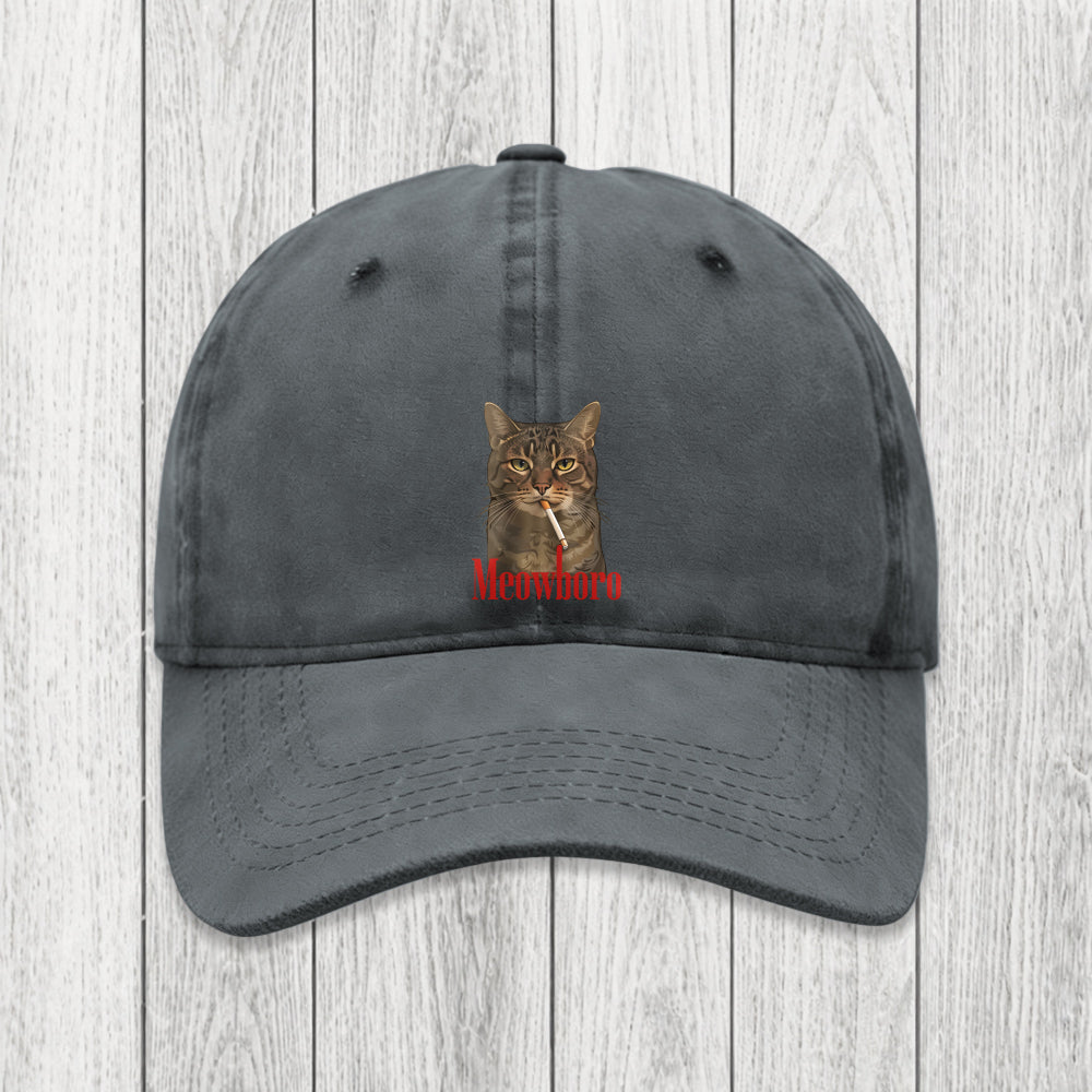 Tokyosol Funny Realistic Cat Meme Washed Cap