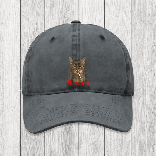 Tokyosol Funny Realistic Cat Meme Washed Cap
