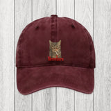 Tokyosol Funny Realistic Cat Meme Washed Cap