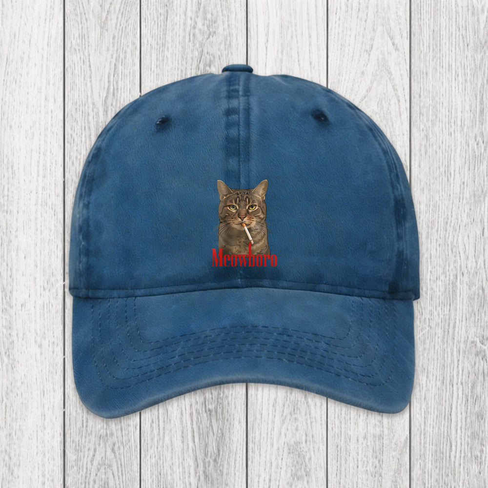 Tokyosol Funny Realistic Cat Meme Washed Cap