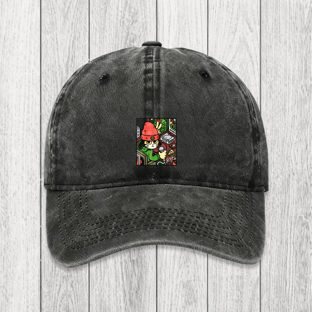 Tokyosol Rapper Cat Washed Cap