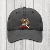 Tokyosol Funny Smoking Cat Meme Washed Cap